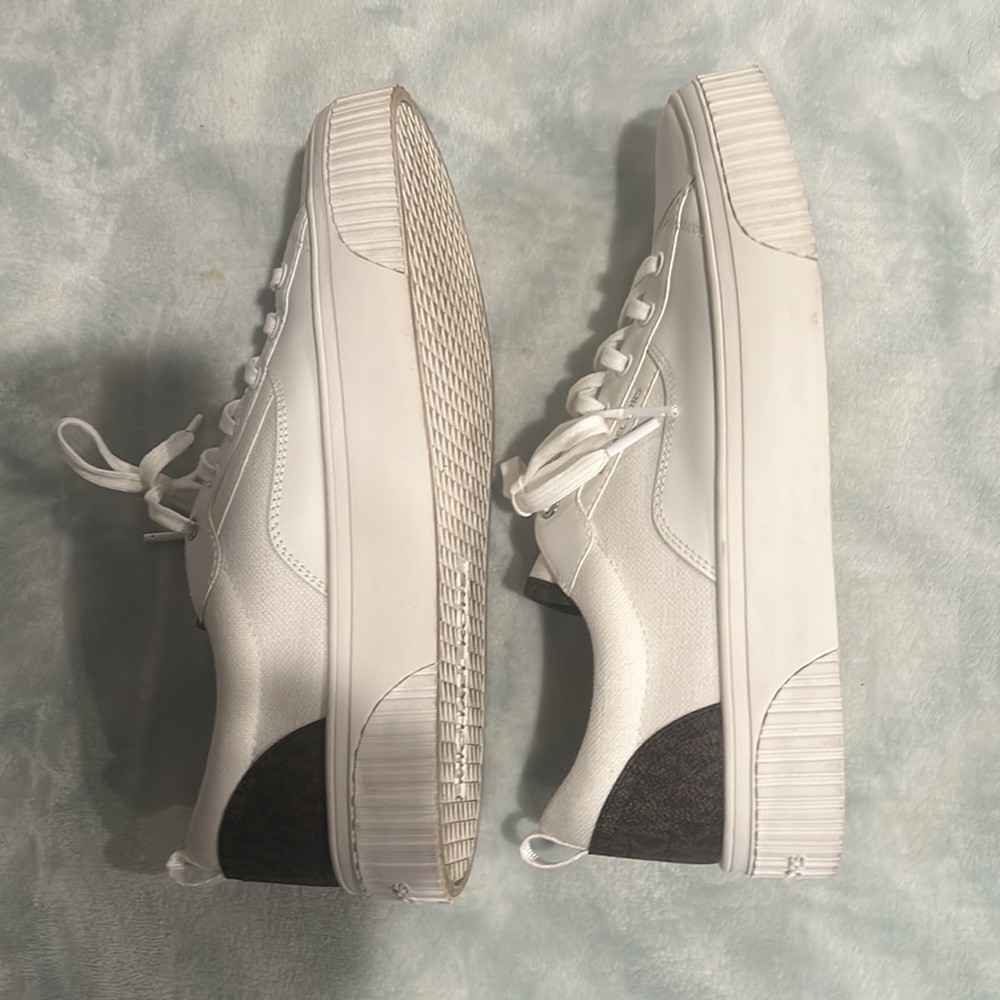 MK white and brown sneakers size 10 - Picture 5 of 6